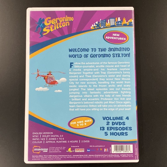Geronimo Stilton - Volume 4 DVD Set - Picture 2 of 5